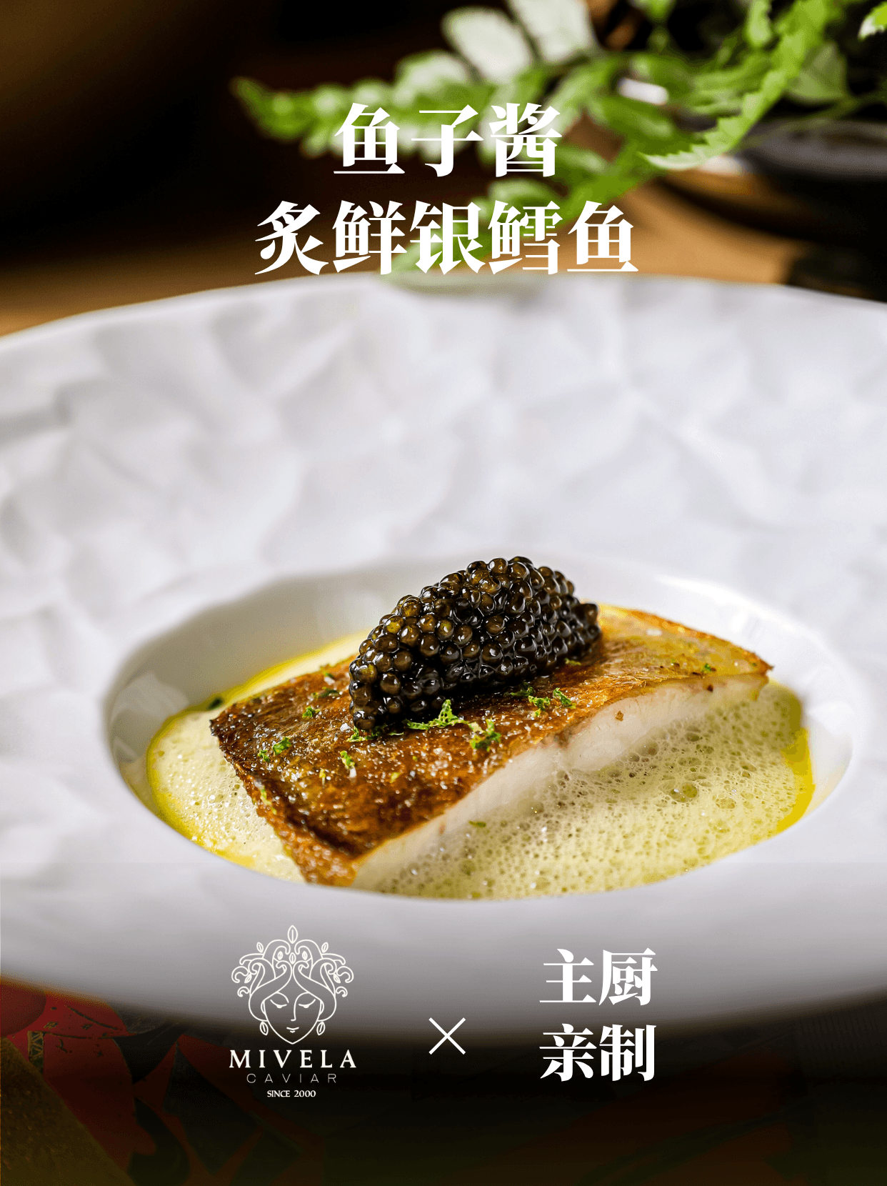 主厨火候哲学|炙鲜银鳕鱼搭配鱼子酱太妙